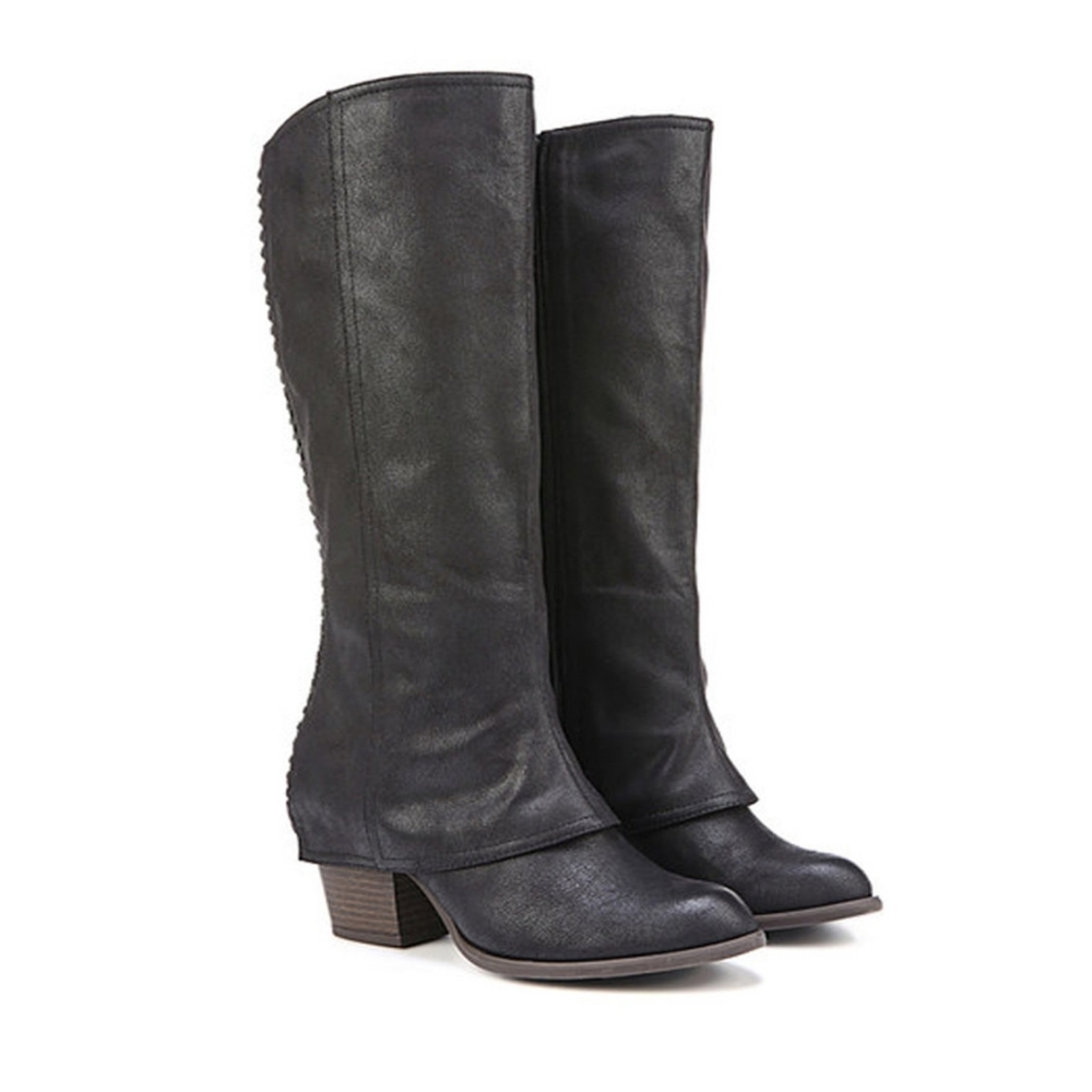 Black knee high boots
